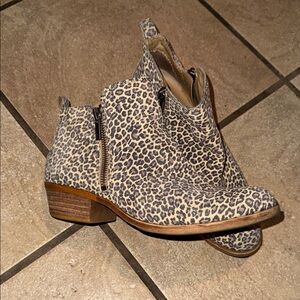 Lucky brand leopard booties